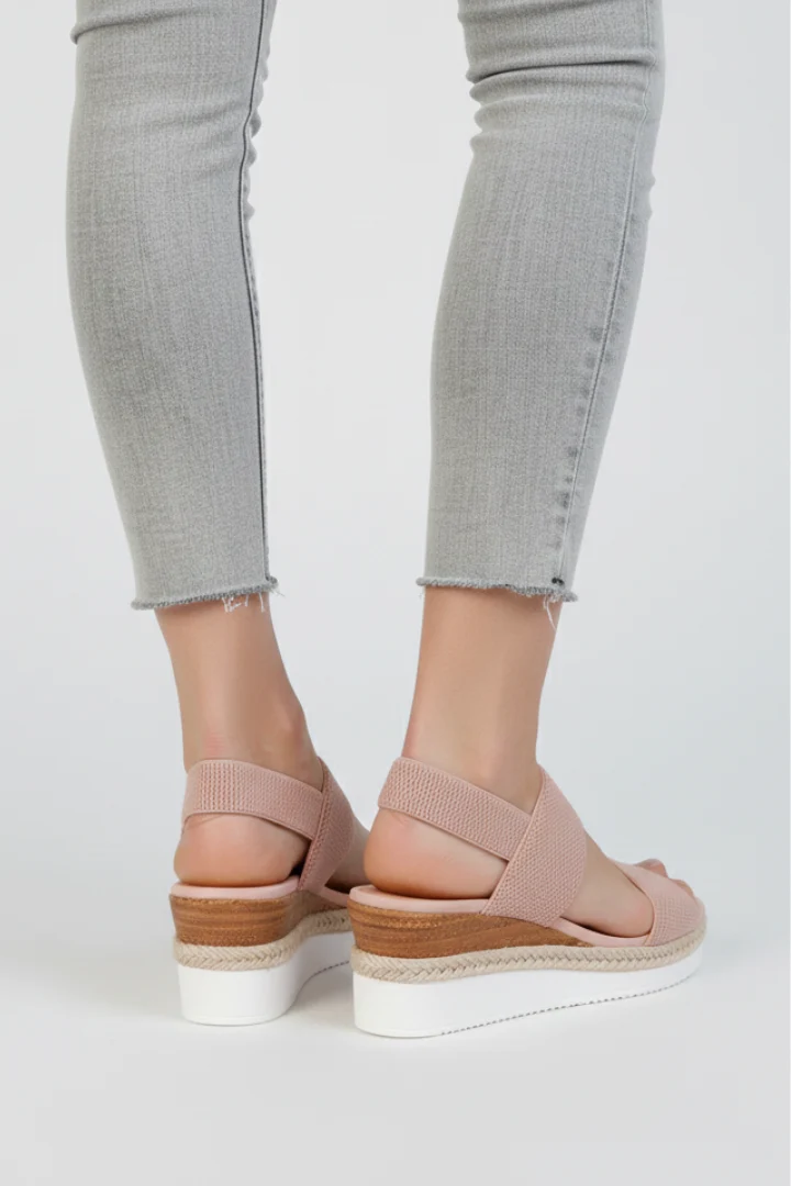 Damen Erhöhte Sohle Stretch Sandalen