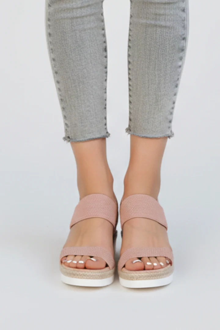 Damen Erhöhte Sohle Stretch Sandalen