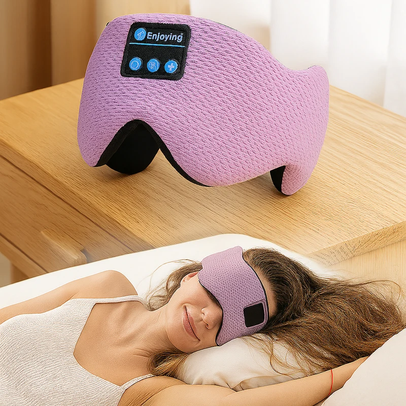 Wiederaufladbare kabellose Schlafmaske – Ultraweich mit Hakenverschluss und reisetauglichem Design