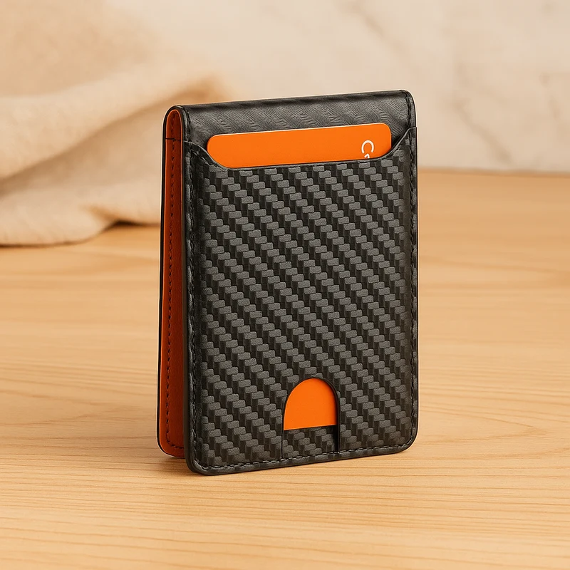 Carbonfaser Bifold Geldbörse – Schlanker RFID-blockierender Kartenhalter