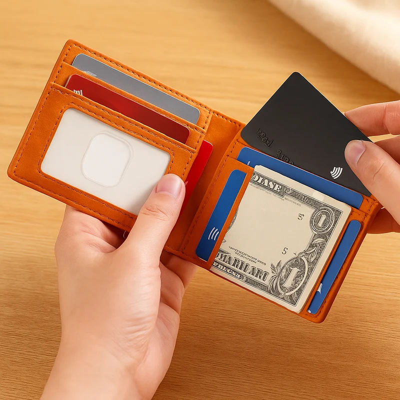 Carbonfaser Bifold Geldbörse – Schlanker RFID-blockierender Kartenhalter