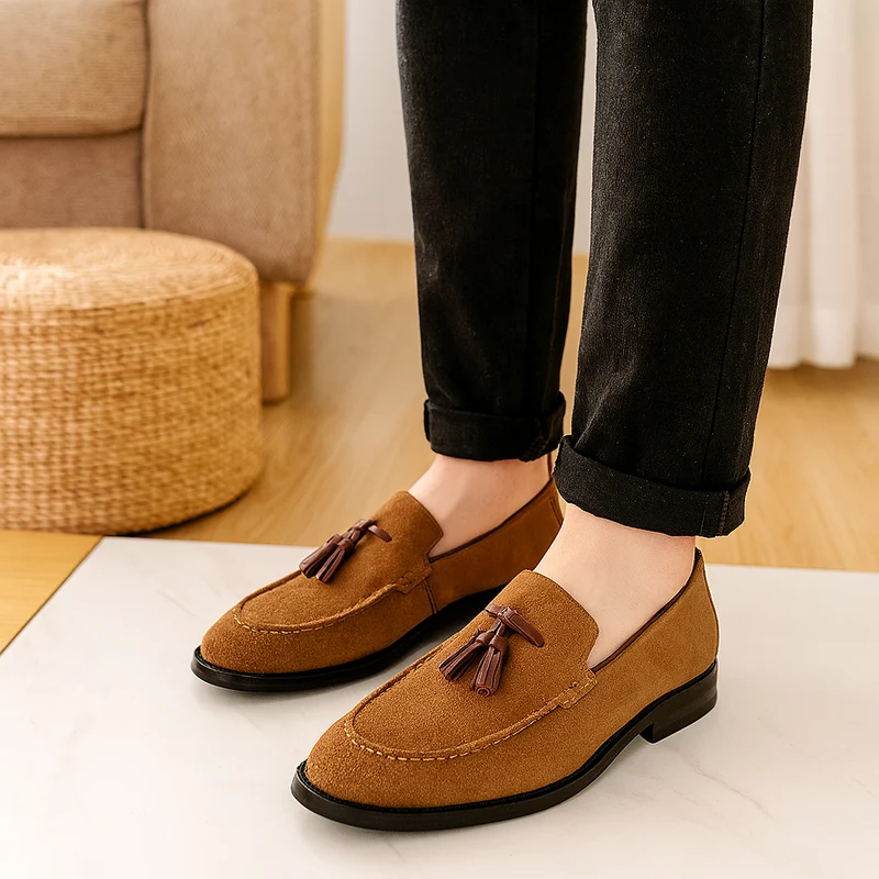 London Wildleder-Loafer – Flexible und stylische Herrenschuhe