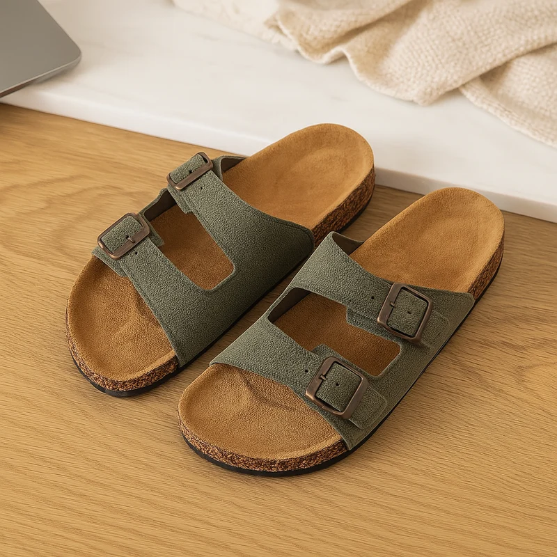 Herren-Sandalen im Retro-Stil – Verstellbares Doppelschnallen-Design für lässigen Tragekomfort
