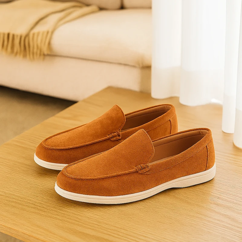 Bruno Classic Wildleder-Loafer – Handgefertigte Herren-Slipper