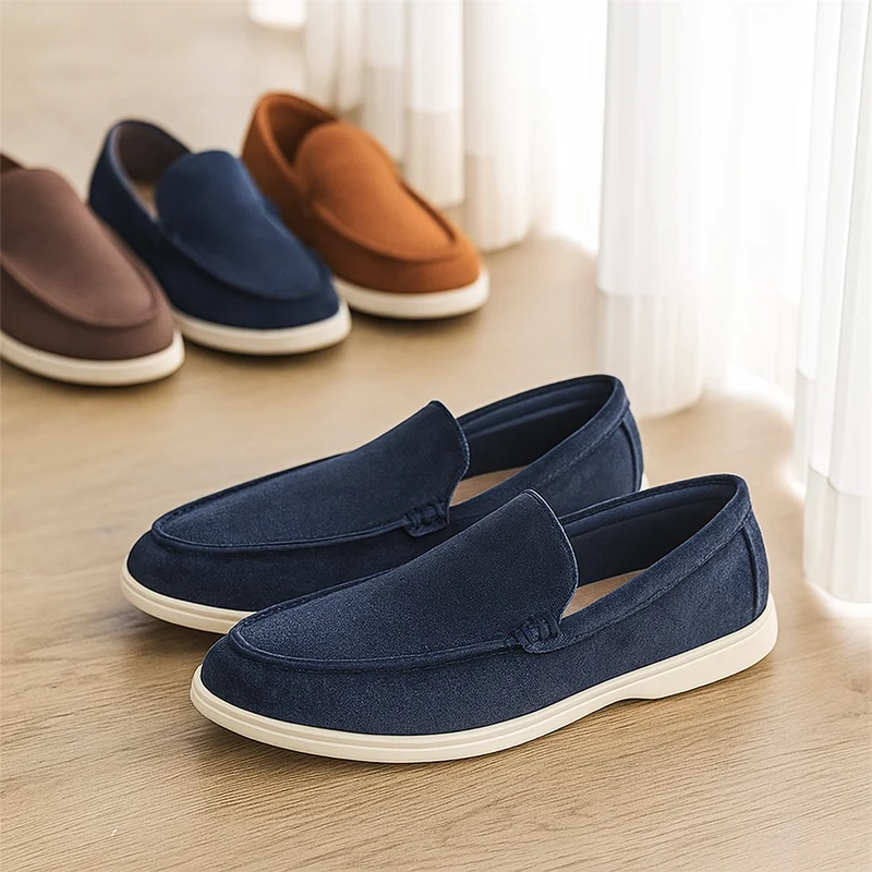 Bruno Classic Wildleder-Loafer – Handgefertigte Herren-Slipper