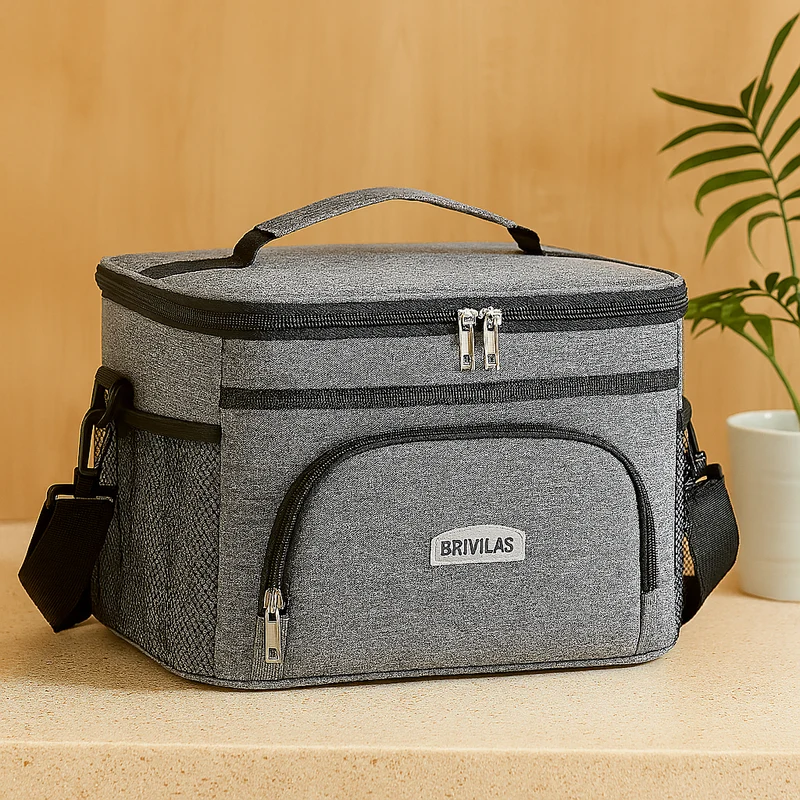 Isolierte Picknick-Kühltasche – Thermotasche für Outdoor, Strand & Camping