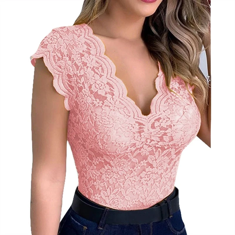 Damen Elegantes Sommer Bodysuit Top