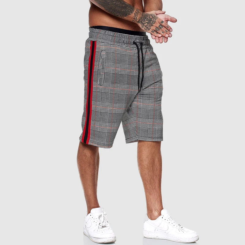 Herren Casual Karierte Kurze Hoze