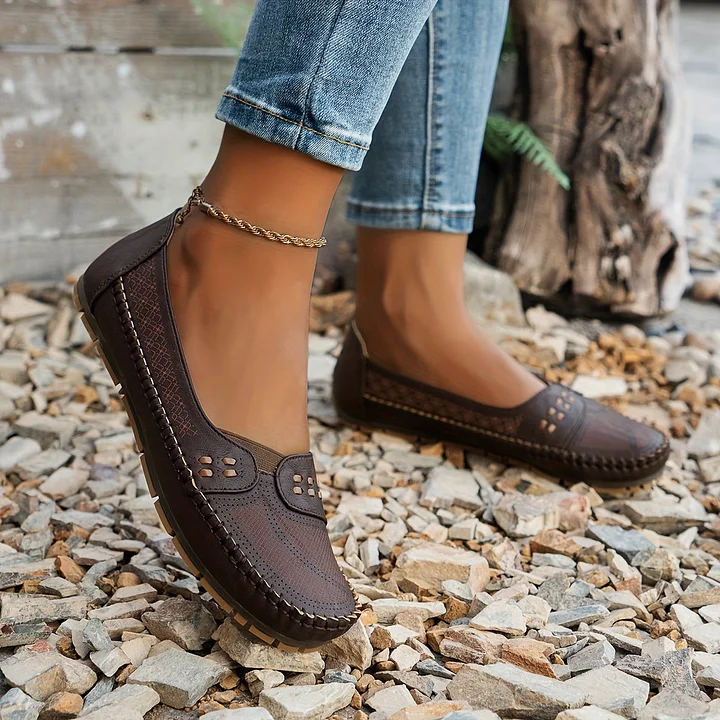 Damen Slip-On Loafer Schuhe im komfortablen Stil