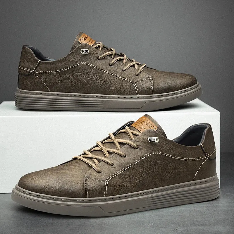 Herren Low-Top Sneakers mit flacher Sohle und Schnürsenkel