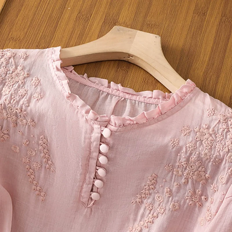 Damen Bequeme Sommer Bluse