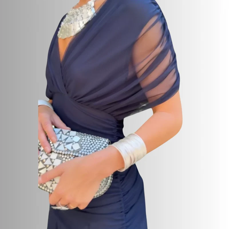Damen Elegantes Schulterfrei Sommerkleid