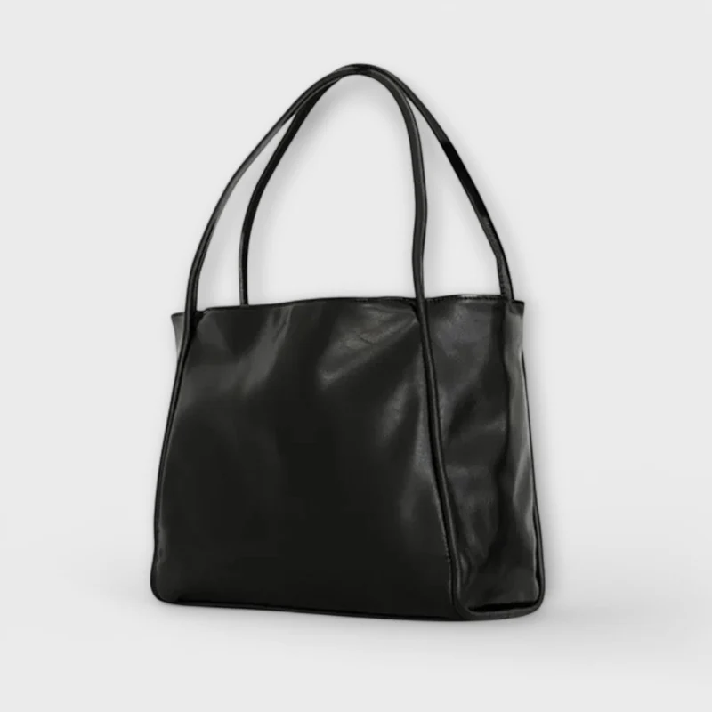 Damen Klassische Handtasche mit Reißverschluss und Tragegriffen