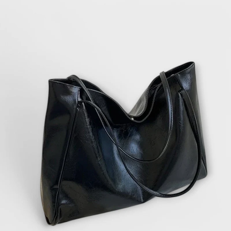Damen Klassische Handtasche mit Reißverschluss und Tragegriffen