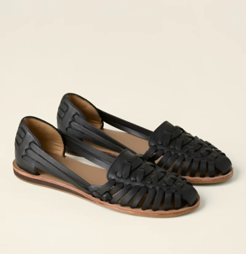 Damen Orthopädische Slip-On Sandalen mit flacher Sohle