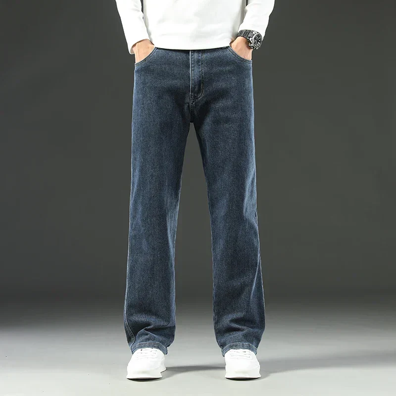 Herren Casual Gerade Jeanshose
