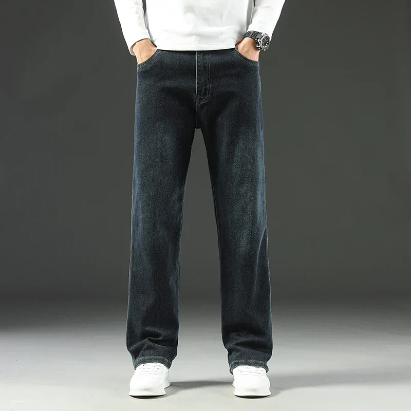 Herren Casual Gerade Jeanshose