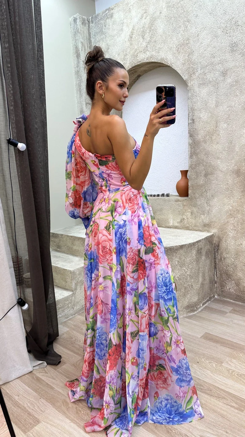 Damen Sommer Maxikleid mit fließendem Schnitt für festliche Anlässe