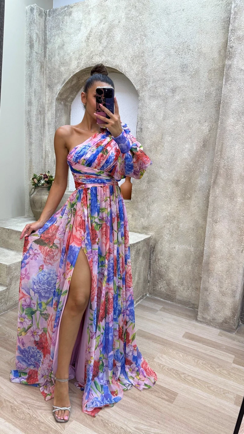Damen Sommer Maxikleid mit fließendem Schnitt für festliche Anlässe