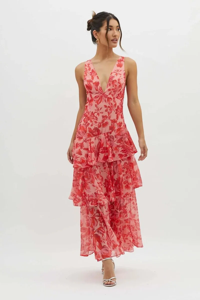 Damen Elegantes Sommer Maxikleid mit lockerem Schnitt