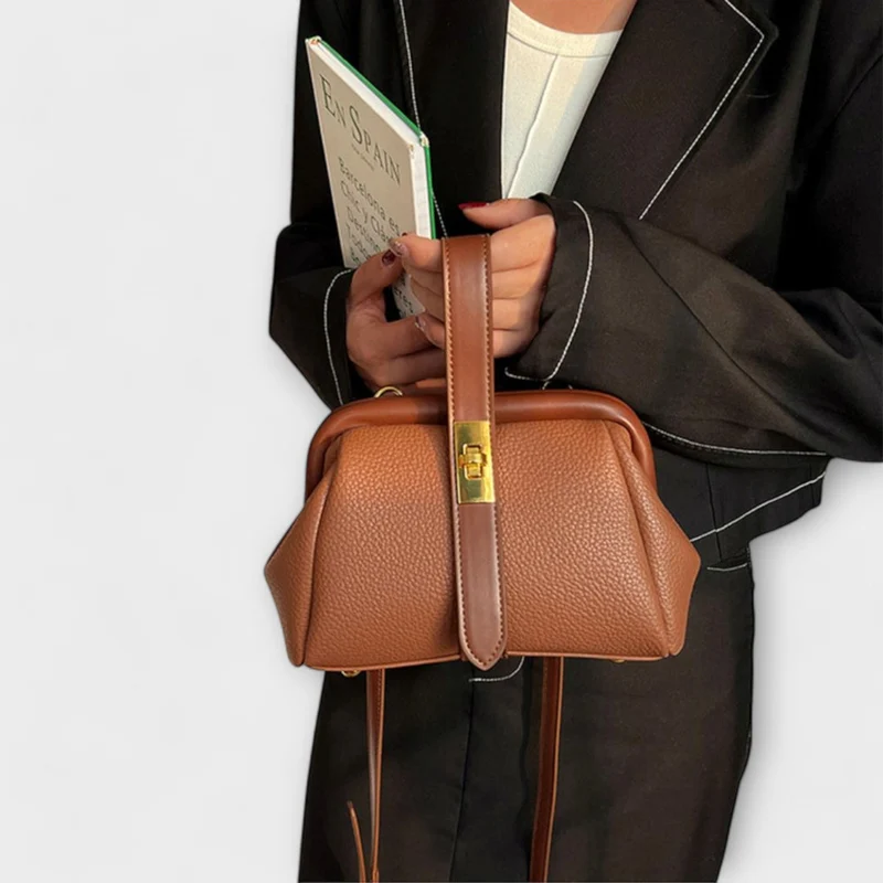 Damen Elegante Mini-Handtasche mit Kettenhenkel und festlichem Look