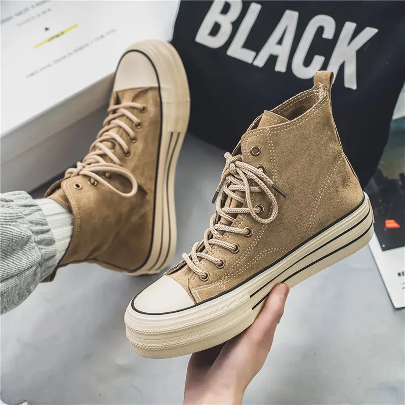 Damen High-Top Sneaker mit Plateau im modernen Stil
