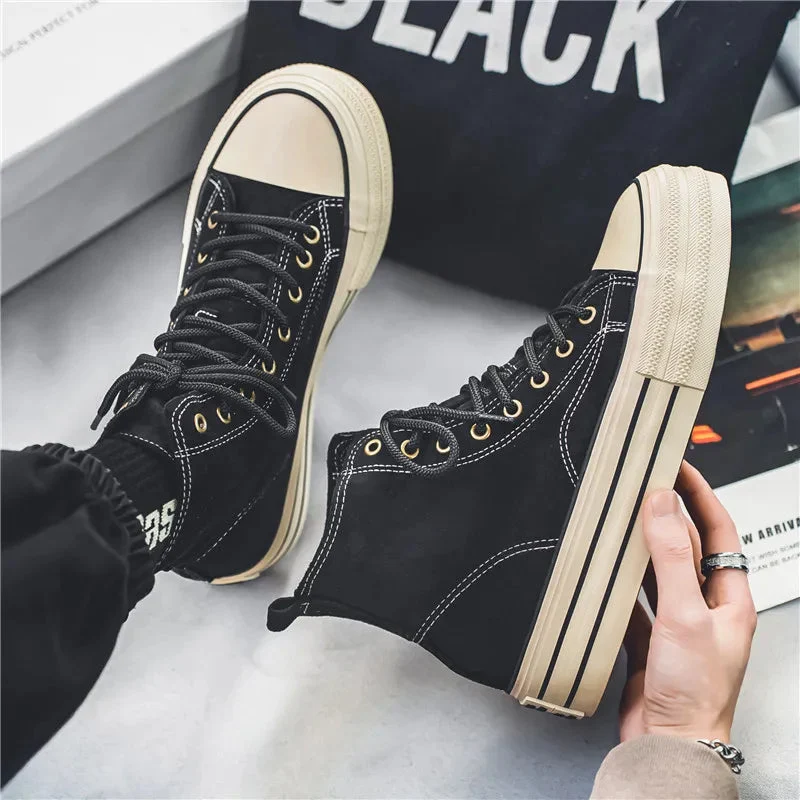 Damen High-Top Sneaker mit Plateau im modernen Stil
