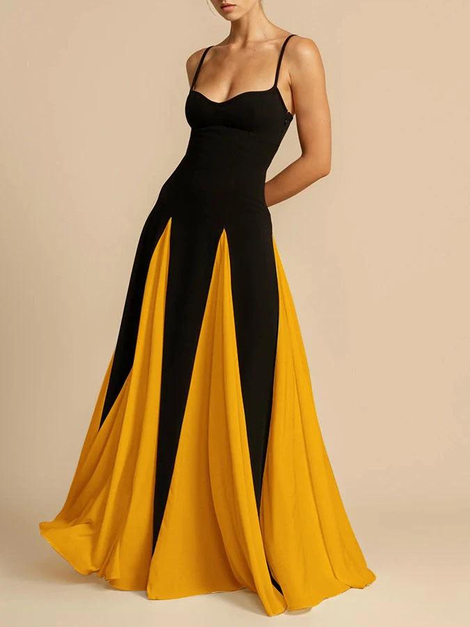 Langes Damen Maxikleid mit hohem Schlitz für Hochzeitsgäste