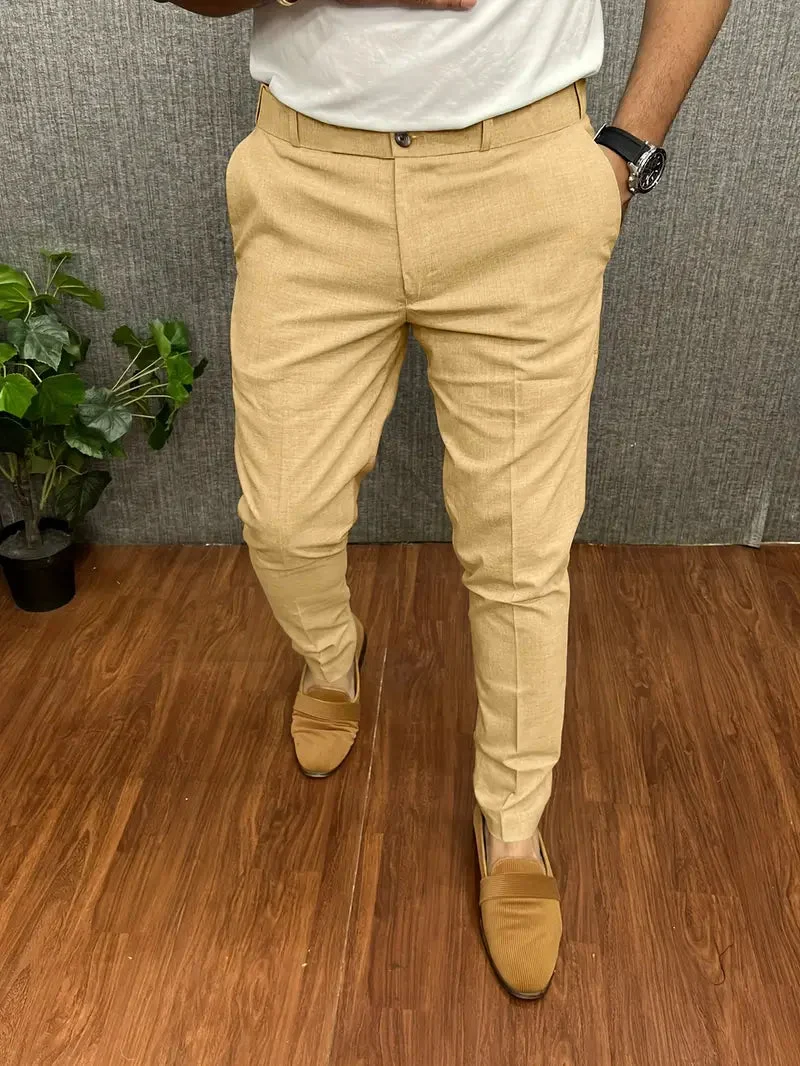 Herren Business Casual Slim-Fit Anzughose