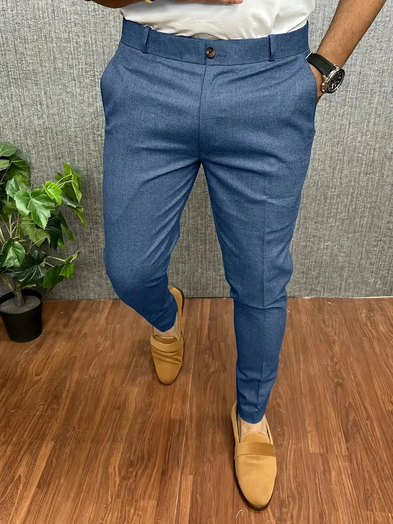 Herren Business Casual Slim-Fit Anzughose