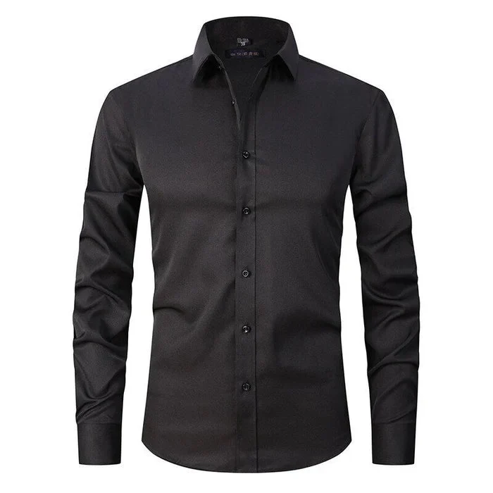 Herren Langarm Button Down Business Hemd mit Knopfverschluss