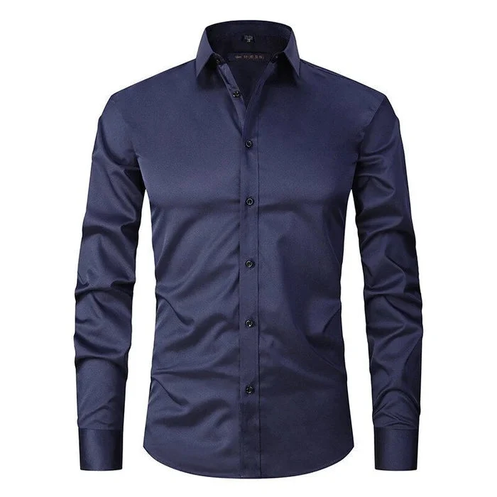 Herren Langarm Button Down Business Hemd mit Knopfverschluss