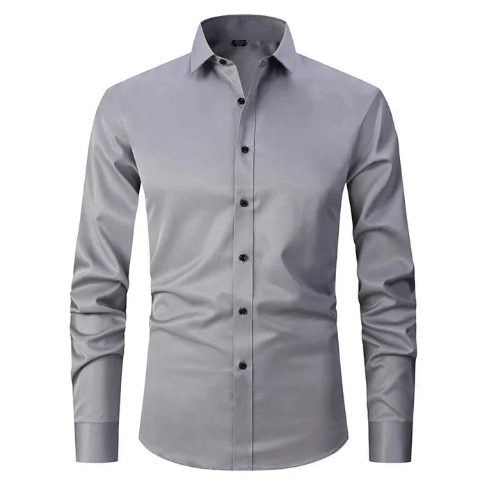 Herren Langarm Button Down Business Hemd mit Knopfverschluss