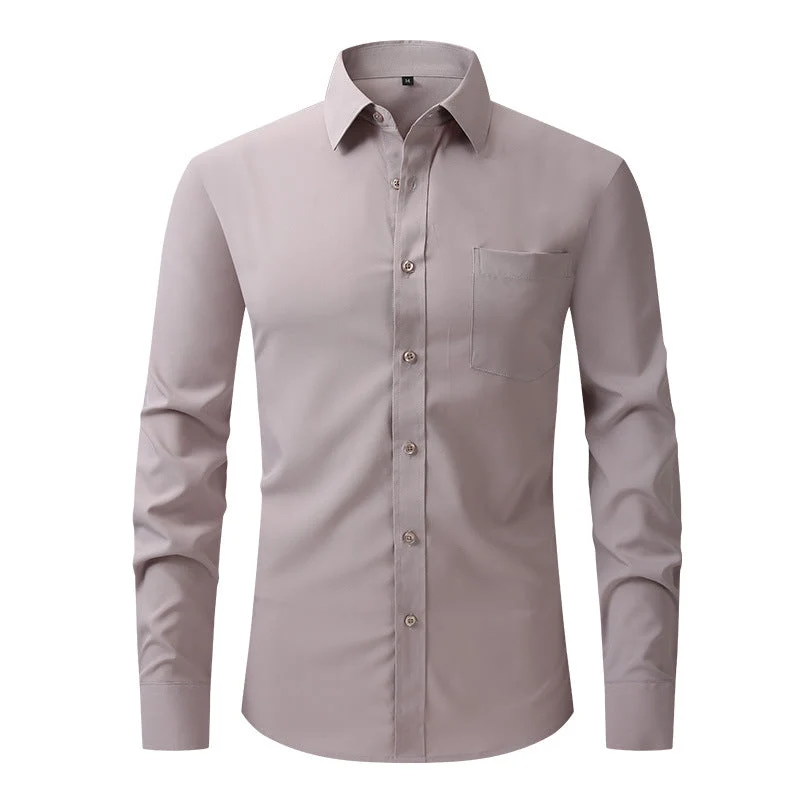 Herren Business Hemd Langarm mit Knopfverschluss
