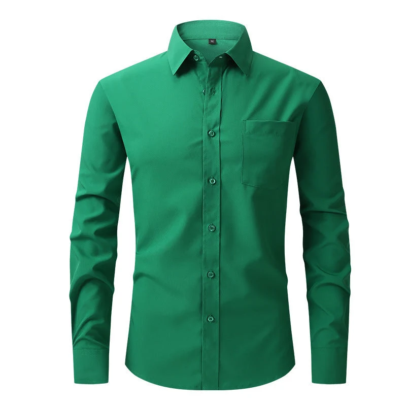 Herren Business Hemd Langarm mit Knopfverschluss
