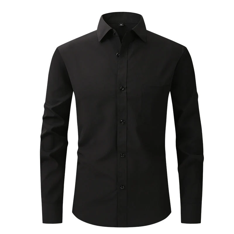 Herren Business Hemd Langarm mit Knopfverschluss