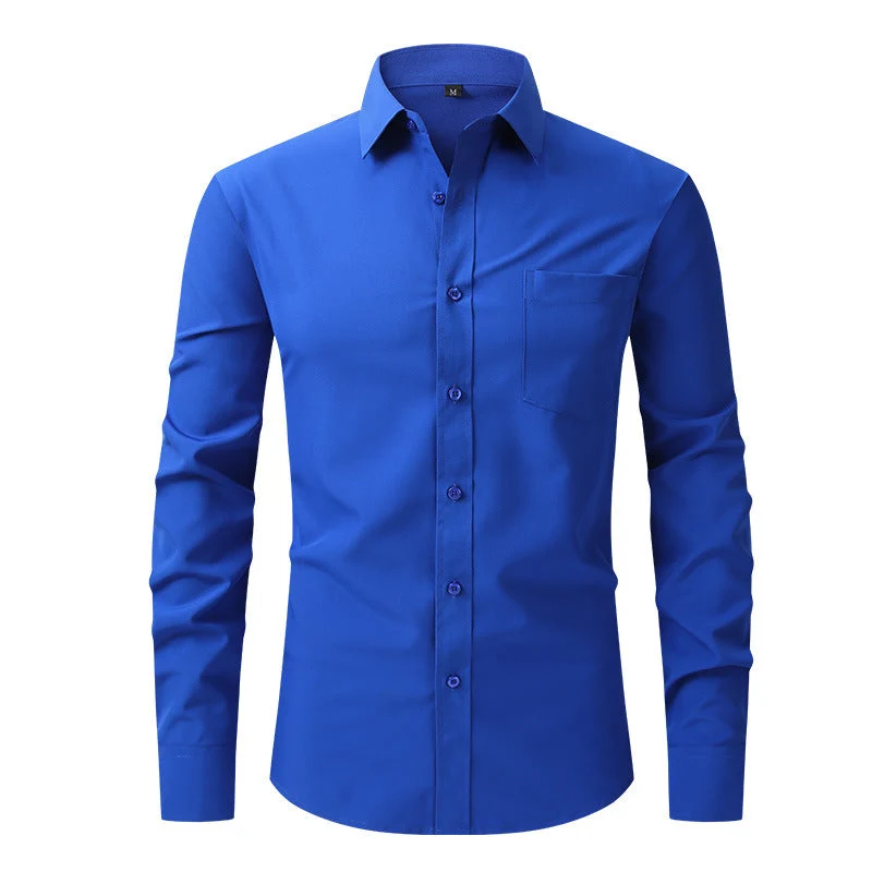 Herren Business Hemd Langarm mit Knopfverschluss