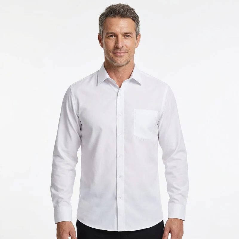 Herren Business Hemd Langarm mit Knopfverschluss