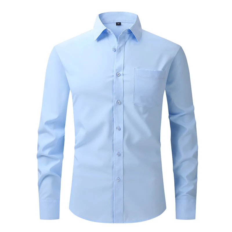 Herren Business Hemd Langarm mit Knopfverschluss