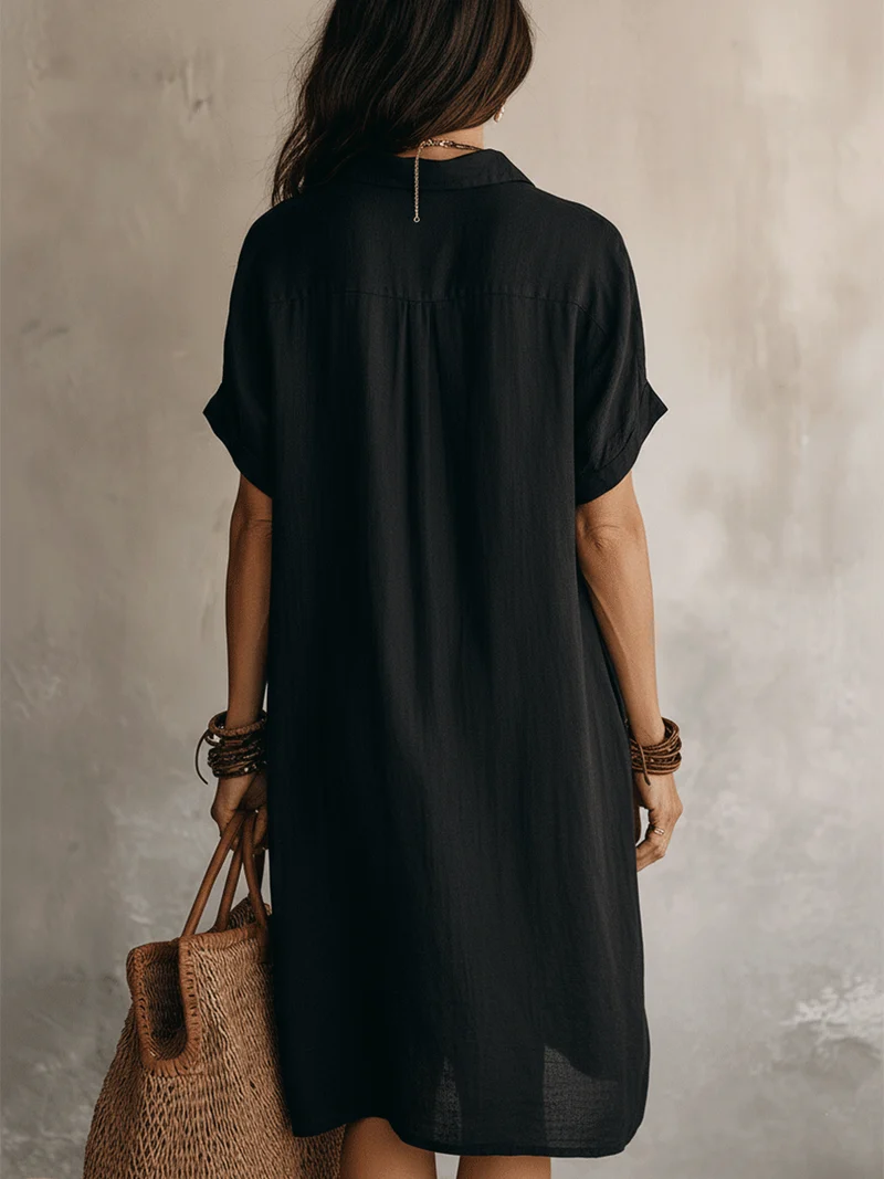 Sorla™ - Halblanges Hemdkleid mit Knöpfen