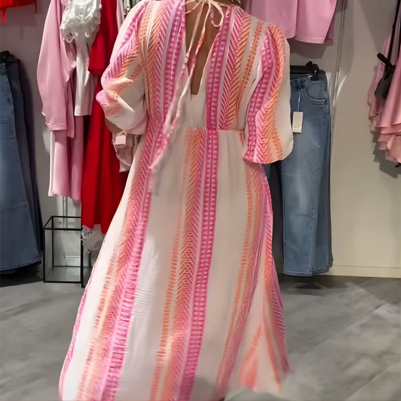 Mertil™ – Leichtes und Luftiges Midi-Kleid mit Muster für Damen