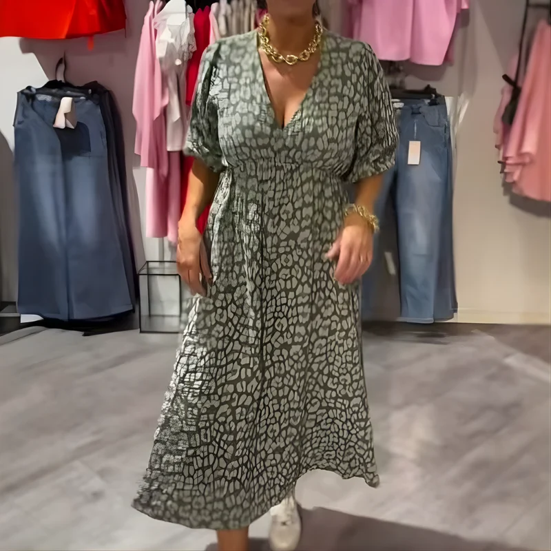 Mertil™ – Leichtes und Luftiges Midi-Kleid mit Muster für Damen