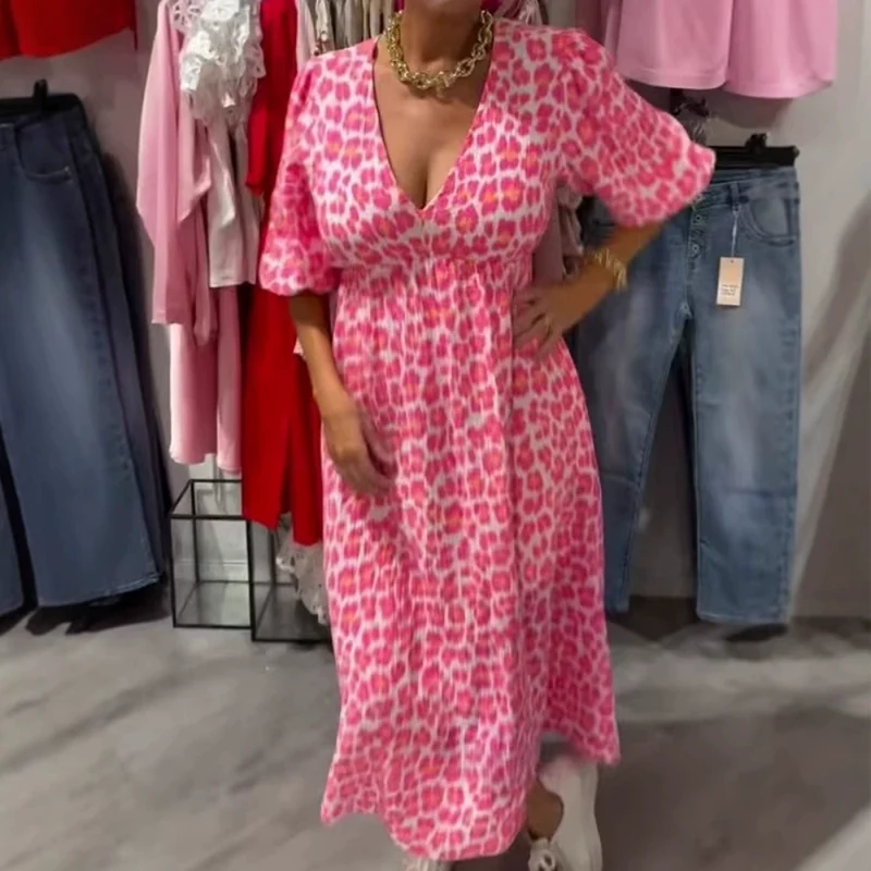 Mertil™ – Leichtes und Luftiges Midi-Kleid mit Muster für Damen