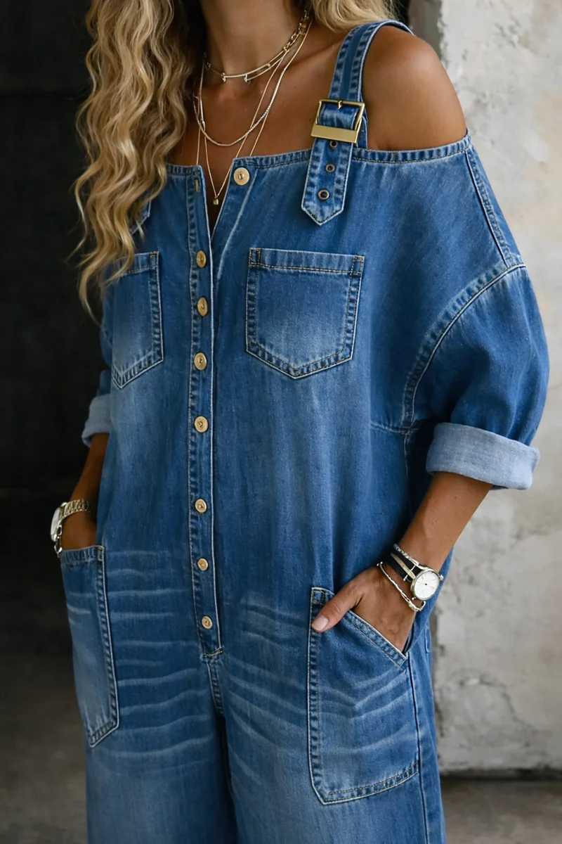 Salvea™ - Jumpsuit mit Schulterfreiem Ausschnitt