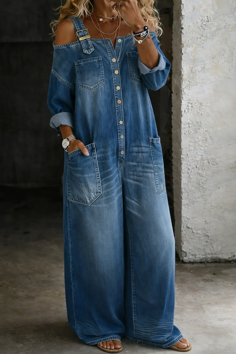Salvea™ - Jumpsuit mit Schulterfreiem Ausschnitt
