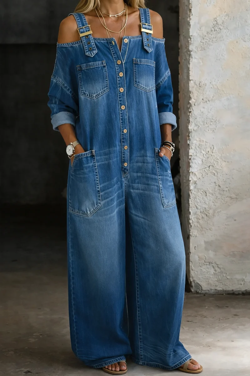 Salvea™ - Jumpsuit mit Schulterfreiem Ausschnitt