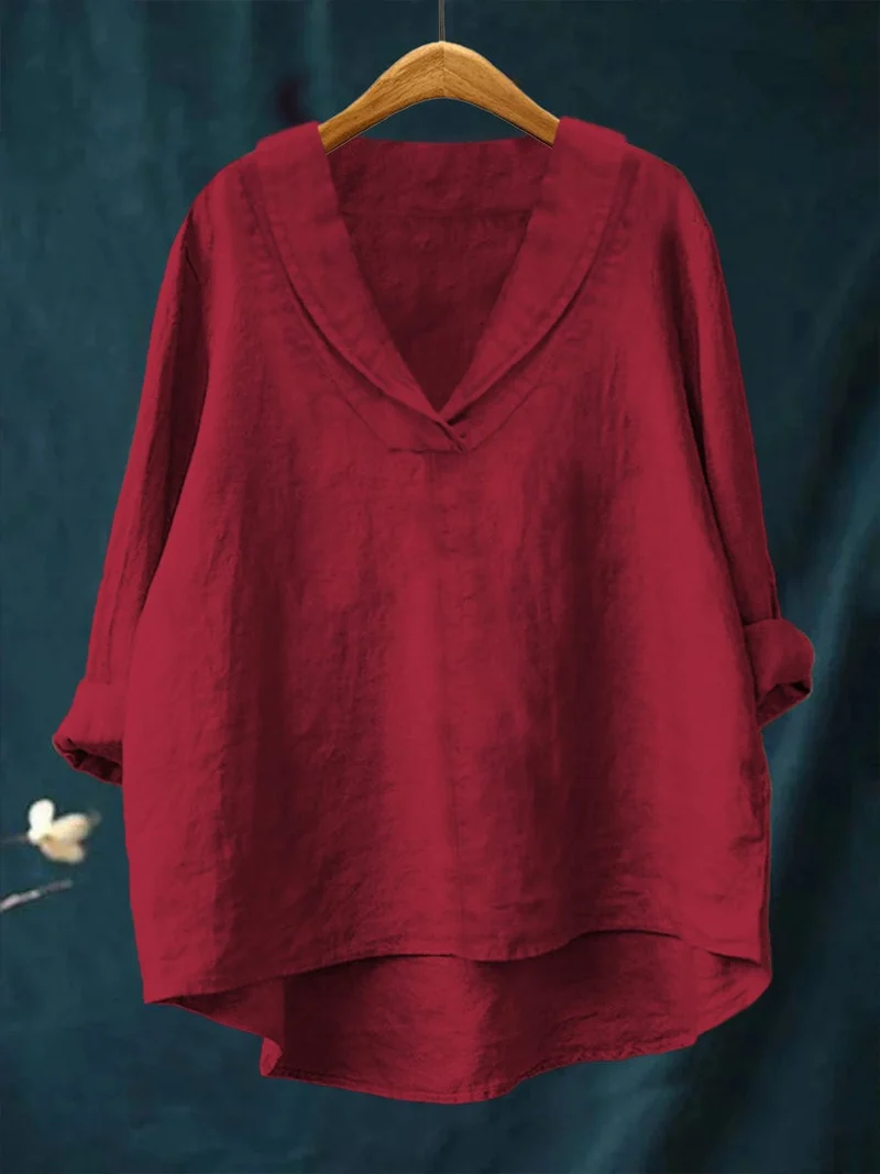 Hortense - Bluse mit V-Ausschnitt