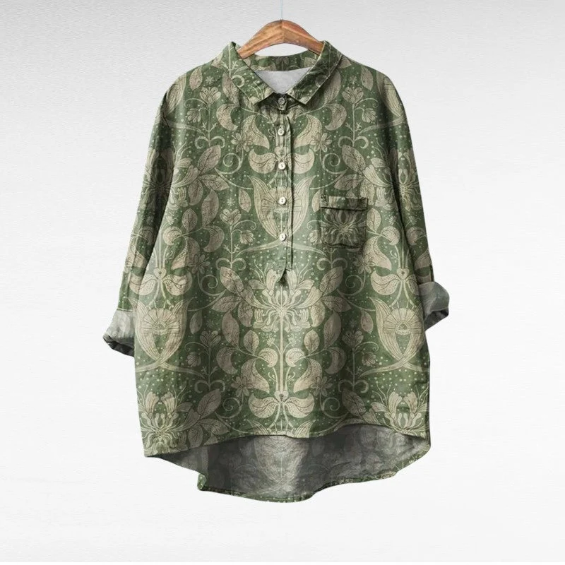 Retro Blumenbluse