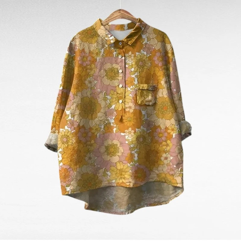 Retro Blumenbluse