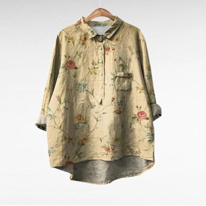 Retro Blumenbluse